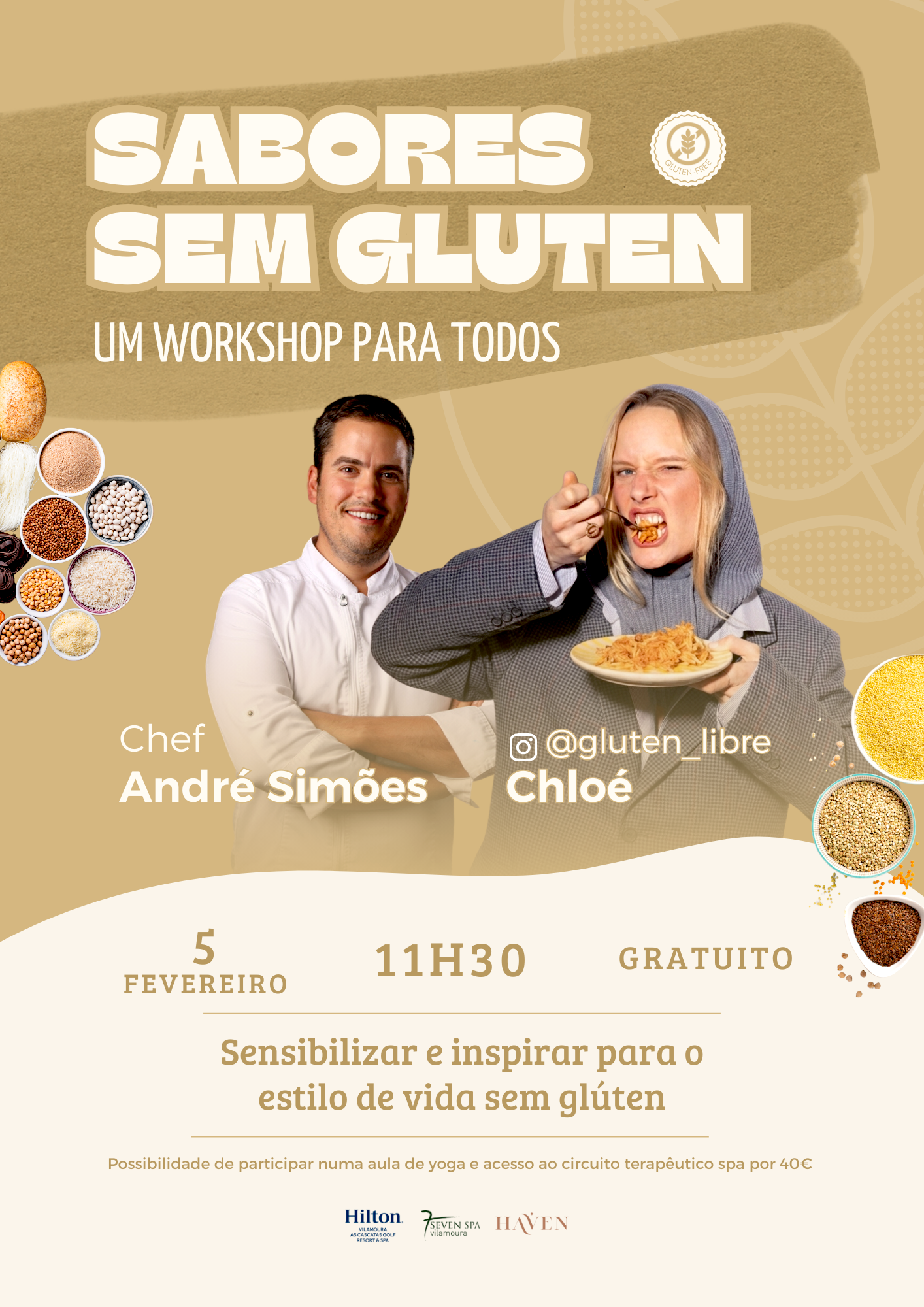 International expert promotes gluten workshop at Hilton Vilamoura