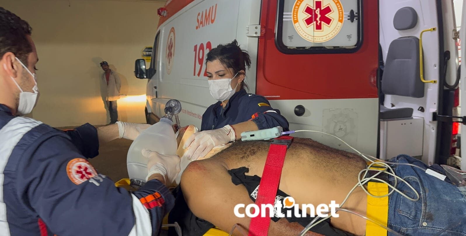 Drunk motorcyclist loses control, crashes into roundabout and is taken to Rio Branco PS in serious condition