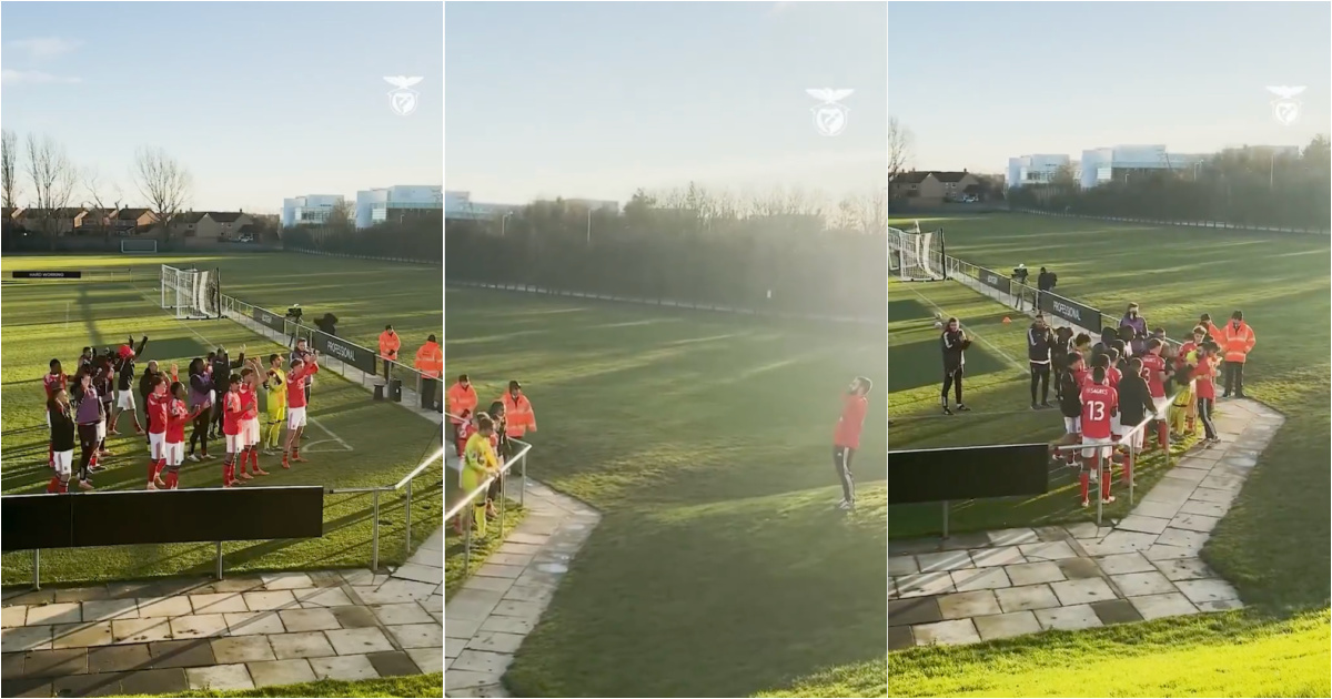 Lone Benfica fan travels 6 hours by car to watch team B against Newcastle