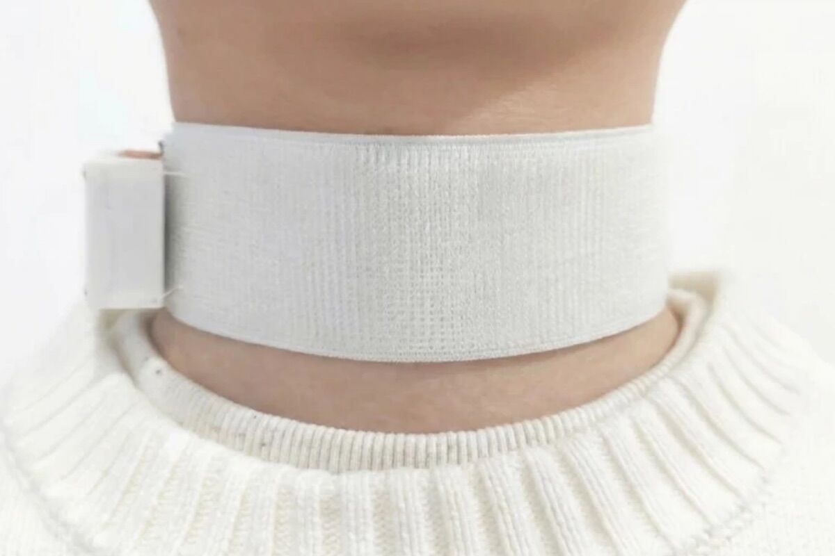AI collar gives voice to people left speechless after a stroke