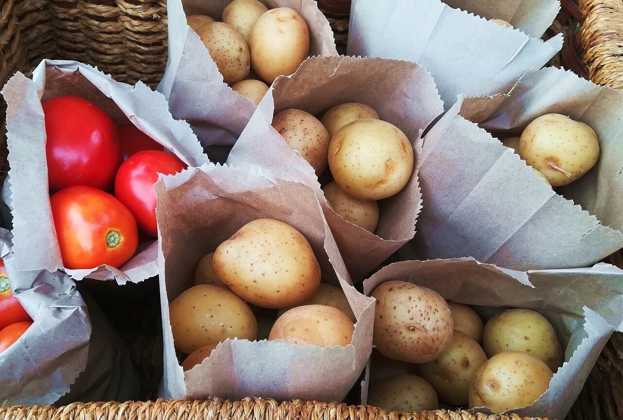 Never store tomatoes and potatoes together
