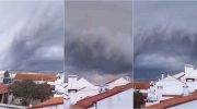 Ponte de Sor sky impresses with shelf cloud formation