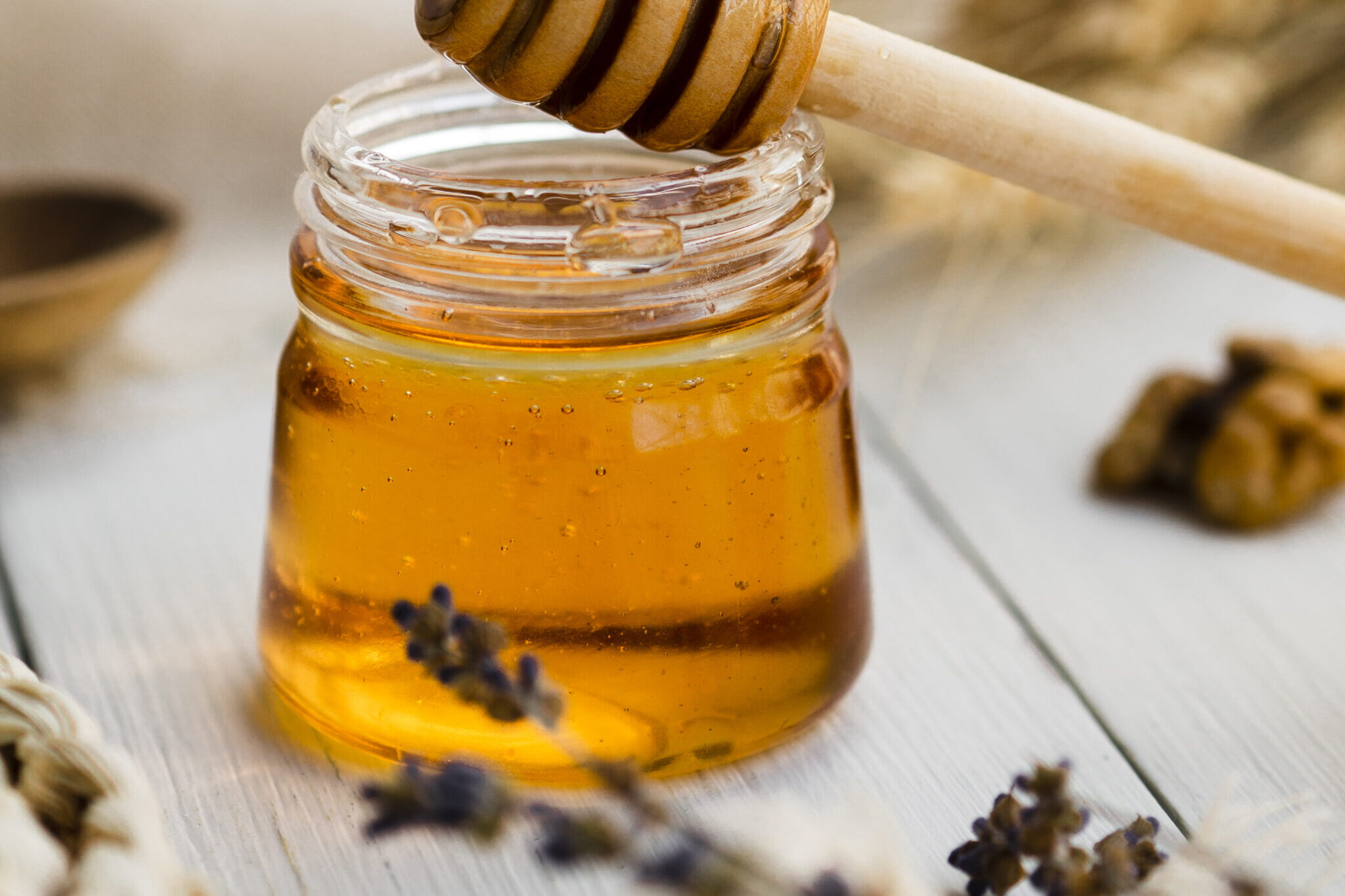 Frasco de mel.