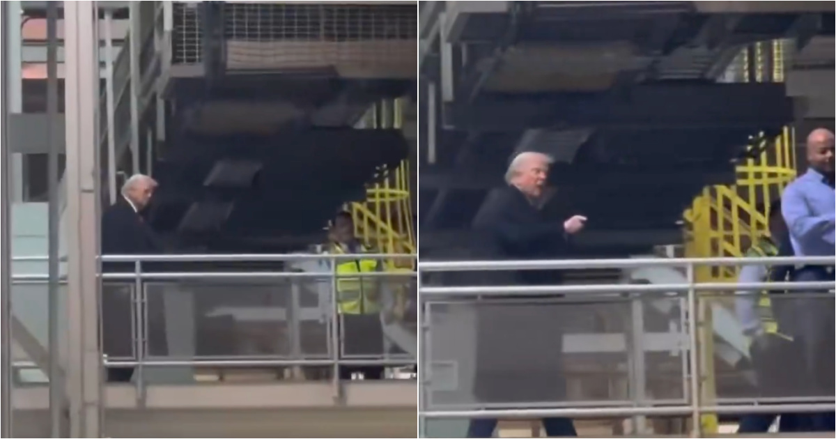 Donald Trump made an obscene gesture to a worker at a Ford factory after being insulted