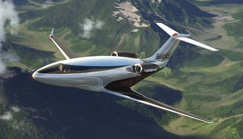 The first windowless plane prepares to take off