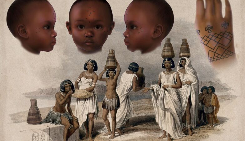 Ancient Nubians tattooed their babies. We don't really know why