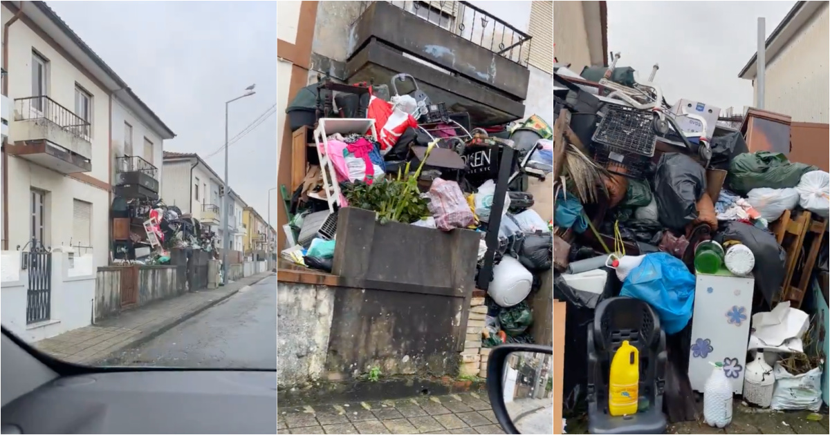 Rubble accumulated in a house in Rio Tinto generates outrage in the neighborhood