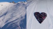 Skiers unite in Crans-Montana in tribute to the victims of the tragedy