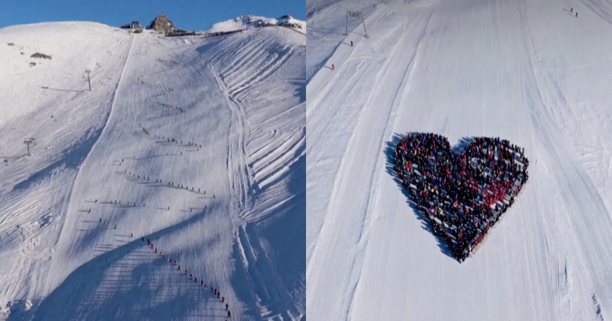 Skiers unite in Crans-Montana in tribute to the victims of the tragedy