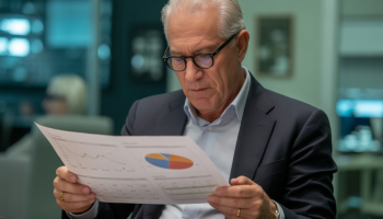 Diretor executivo a analisar documentos. Crédito: Freepik AI