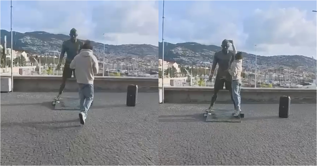 Man set fire to statue of Cristiano Ronaldo in Funchal
