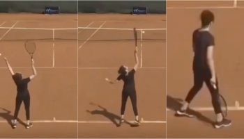 Amateur player received a wildcard and played professional tournament without knowing how to serve
