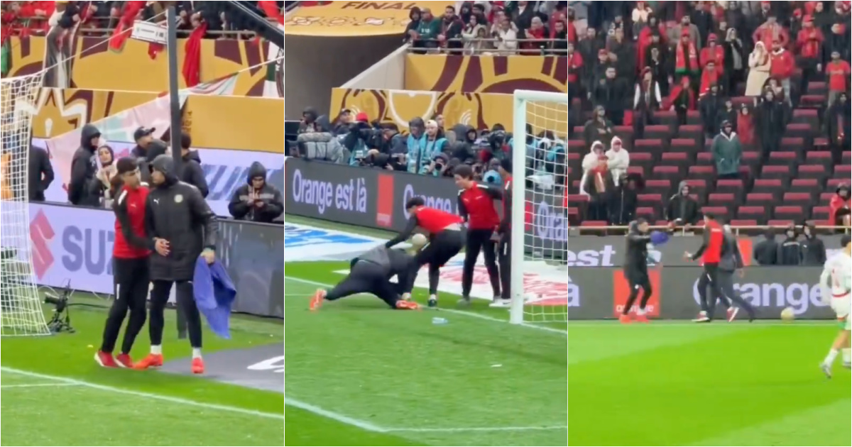 Moroccans did everything to steal the Senegal goalkeeper's towel