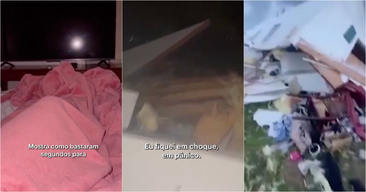 Young man filmed the moment his house was destroyed by the wind during the Depression Kristin