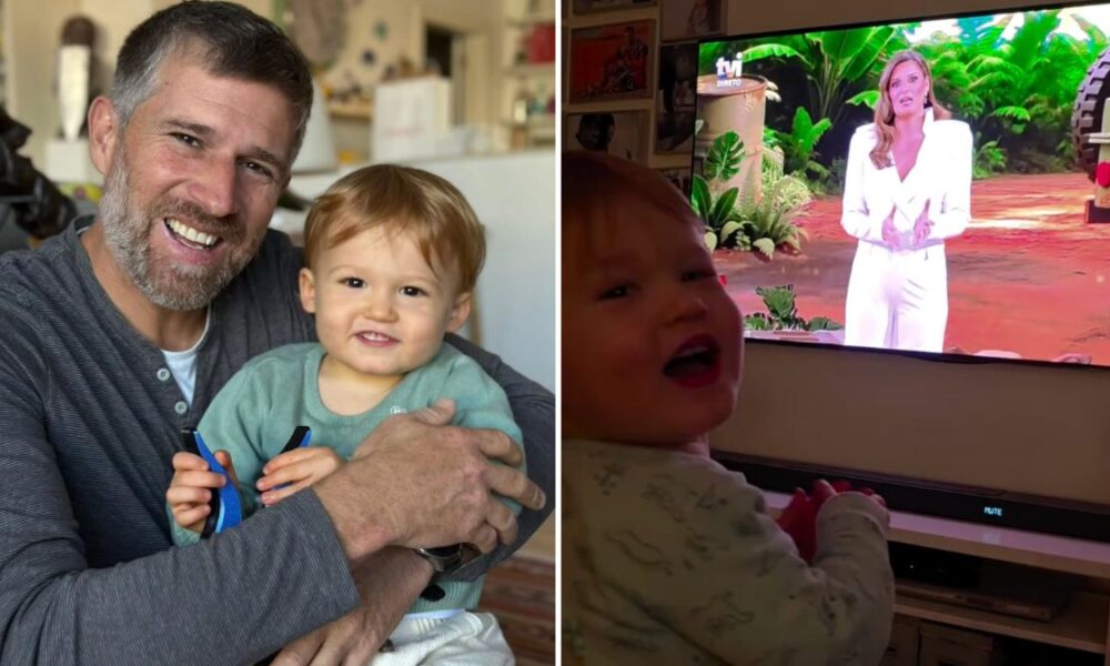 “Go give mom a kiss…”. Pedro Bianchi Prata shows his son's reaction to seeing Maria Botelho Moniz on television
