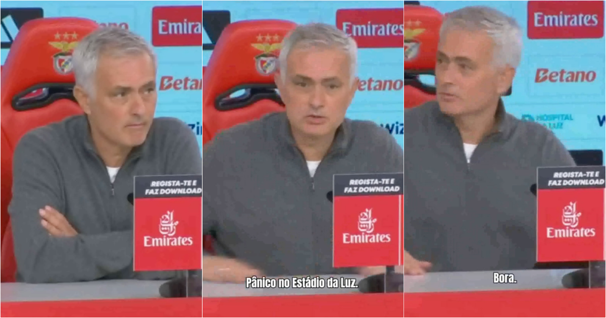 “Panic at Estádio da Luz”: Mourinho reacts with humor to alarm during press conference