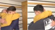 Father meets and hugs young people who saved his son after train accident in Spain