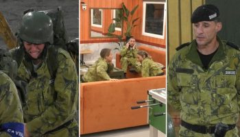 After strong thunder, recruits from the 1st Company were scared. Andrea Soares goes into 'panic'