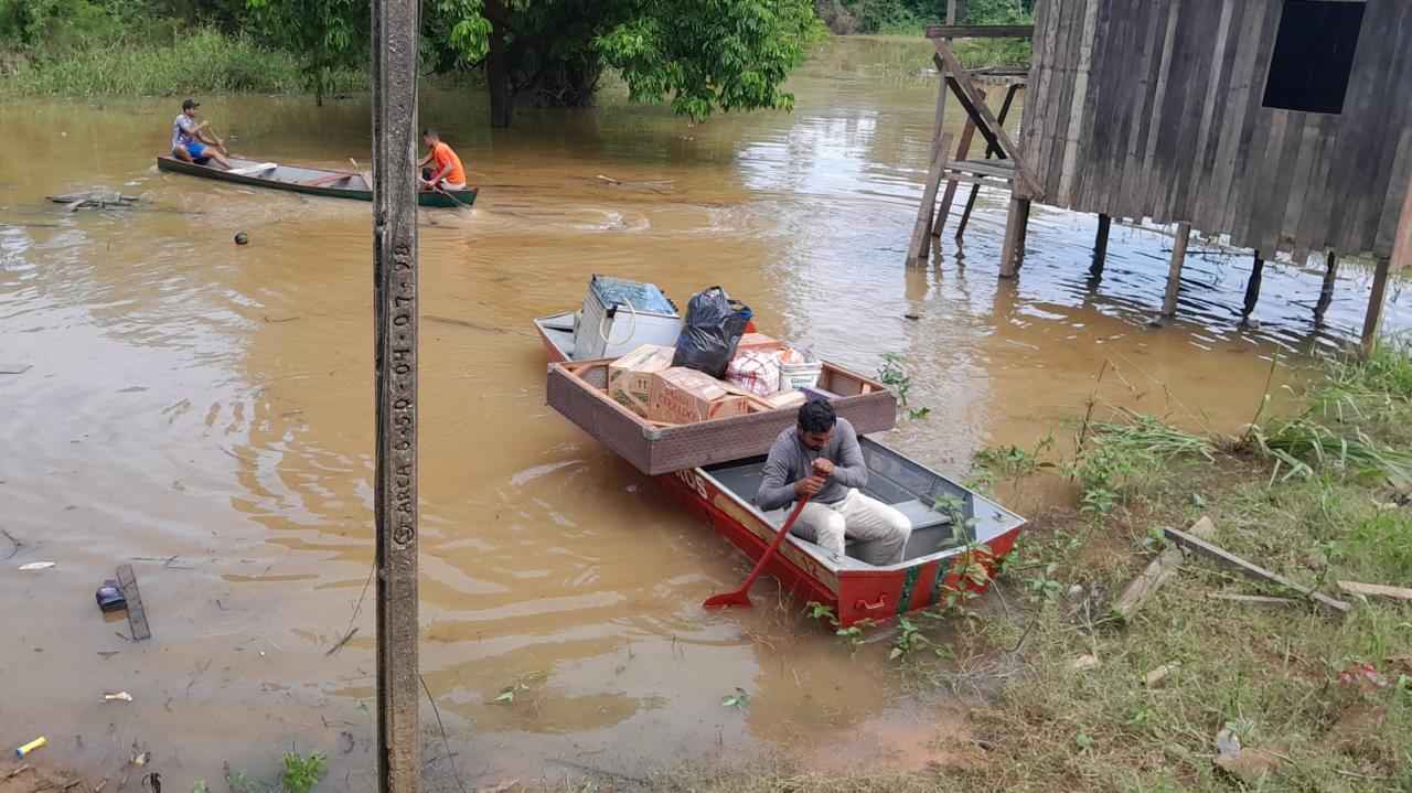 Flooding in the Acre River already affects more than 1,800 people and 20 neighborhoods in Rio Branco, says Civil Defense