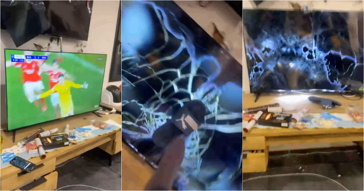 YouTuber broke the television after Trubin's goal eliminated Marseille from the Champions League