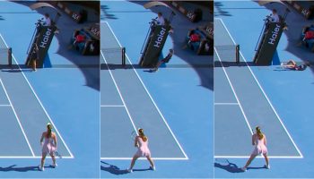 Zeynep Sonmez immediately reacts to ball-catching incident at the Australian Open