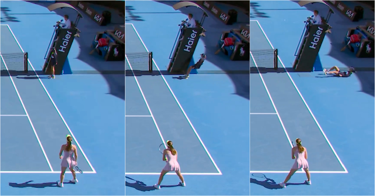 Zeynep Sonmez immediately reacts to ball-catching incident at the Australian Open