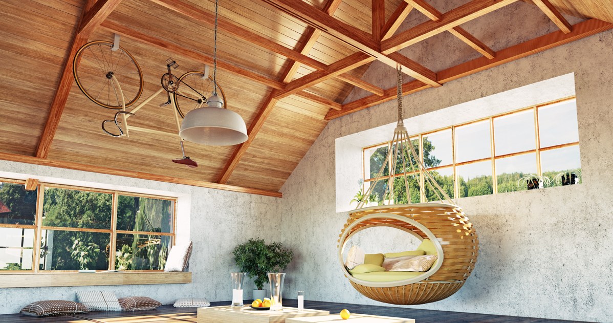 When arranging the attic, it is worth choosing unconventional ideas