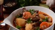 I tried the recipe for Irish beef stew. Lots of vegetables, juicy meat and one side dish