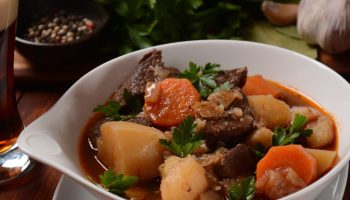 I tried the recipe for Irish beef stew. Lots of vegetables, juicy meat and one side dish