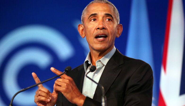 Barack Obama, former President of the United States, speaking at the Cop26 summit