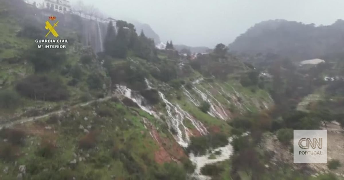 It's not just Portugal: this unexpected waterfall shows the true effect of bad weather in Spain