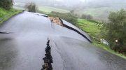 Landslide destroys road in Arruda dos Vinhos