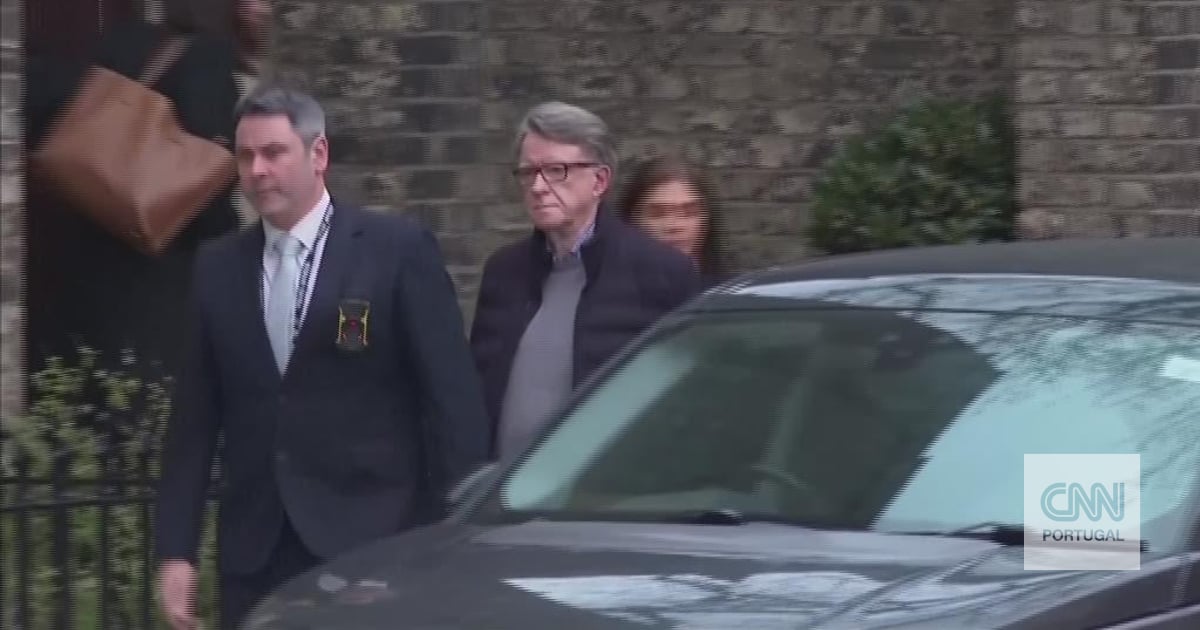 The moment Peter Mandelson was arrested in London
