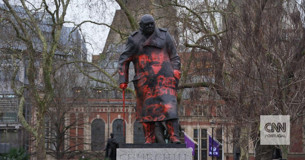 British police arrest suspect of vandalizing Churchill statue with anti-Israel messages