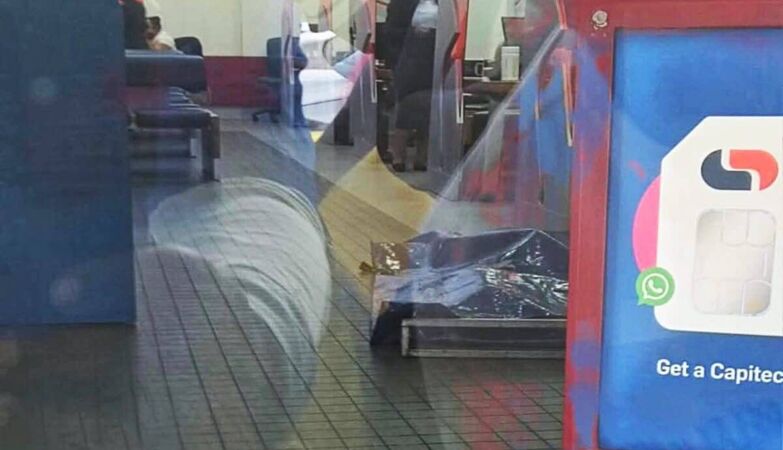 It was a normal day at the bank – until a dead body came in