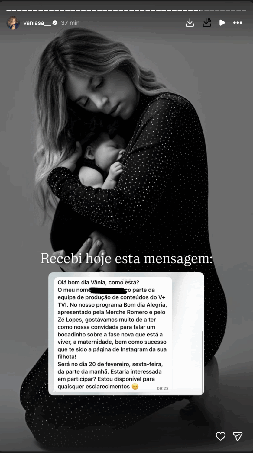 Vânia Sá exposes TVI's invitation and explains 'denies': “I'm not just a number to be used…”