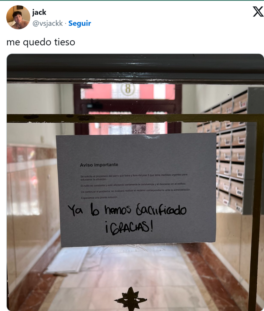 Response from a neighbor. Credit: Reproduction DR