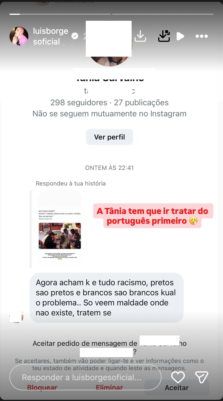 “Treat yourselves.” Luís Borges exposes a critical message and responds to the lyrics