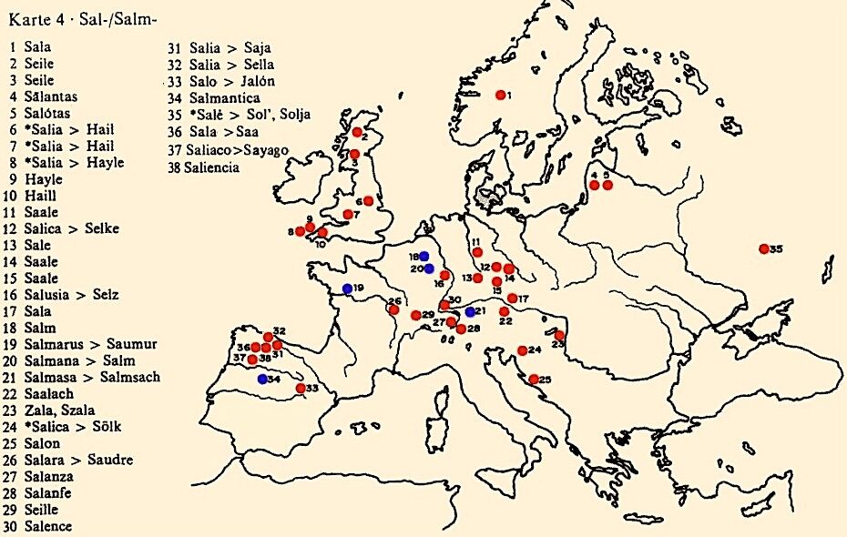 The mystery of dozens of ancient rivers with the same name throughout Europe