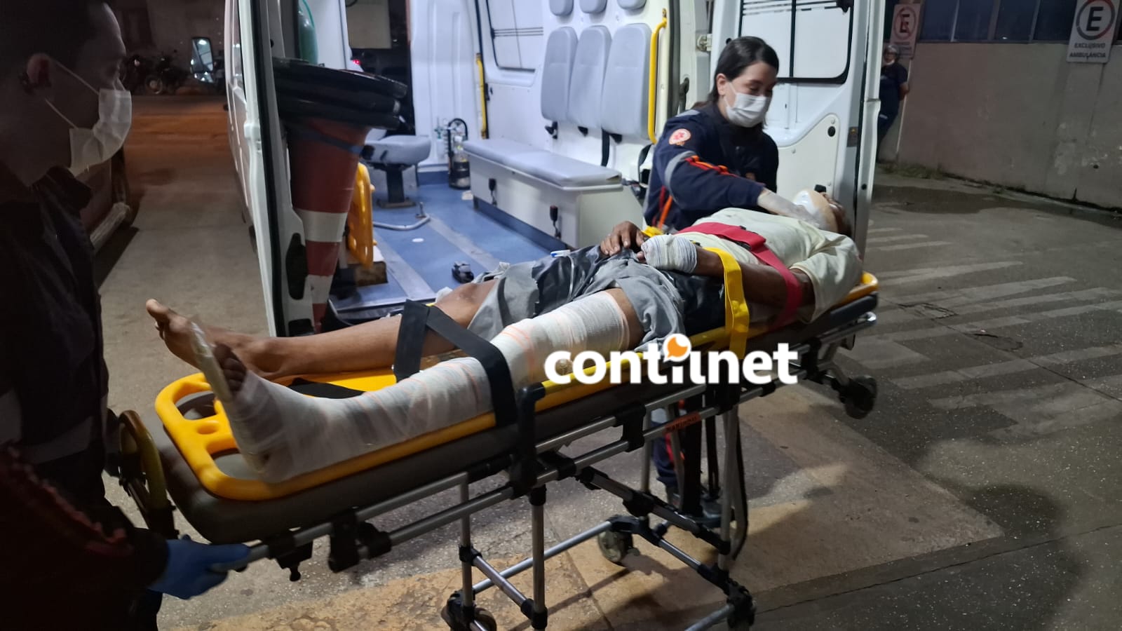 Avanço de preferencial termina com motociclista ferido no bairro Rui Lino