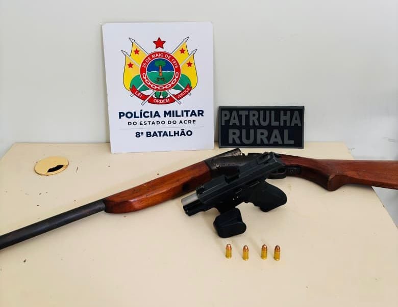 Polícia Militar apreende duas armas de fogo durante ação em Sena Madureira