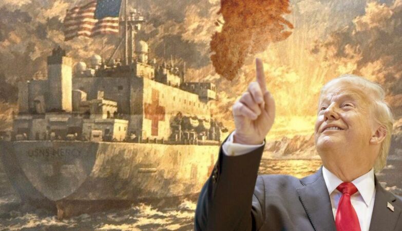 The surreal “sending” of a hospital ship to Greenland is “evidence of Trump’s dementia”