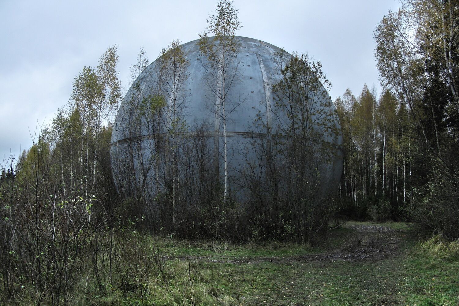 A mysterious sphere in a Russian forest has become a place of worship. Nobody knows what it was