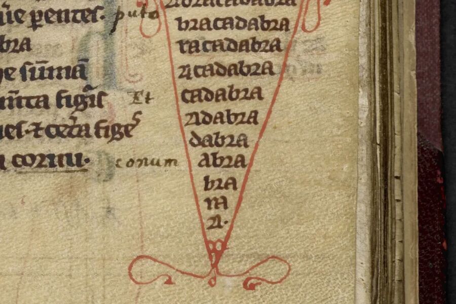 ”Abracadabra” was a magical amulet to cure fever. Here's the recipe