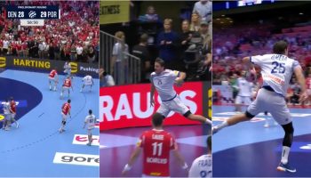 António Areia's spectacular goal was voted the best in the handball European Championship