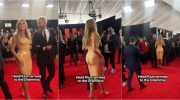 Heidi Klum surprised at the Grammys with a dress that didn't let her walk properly