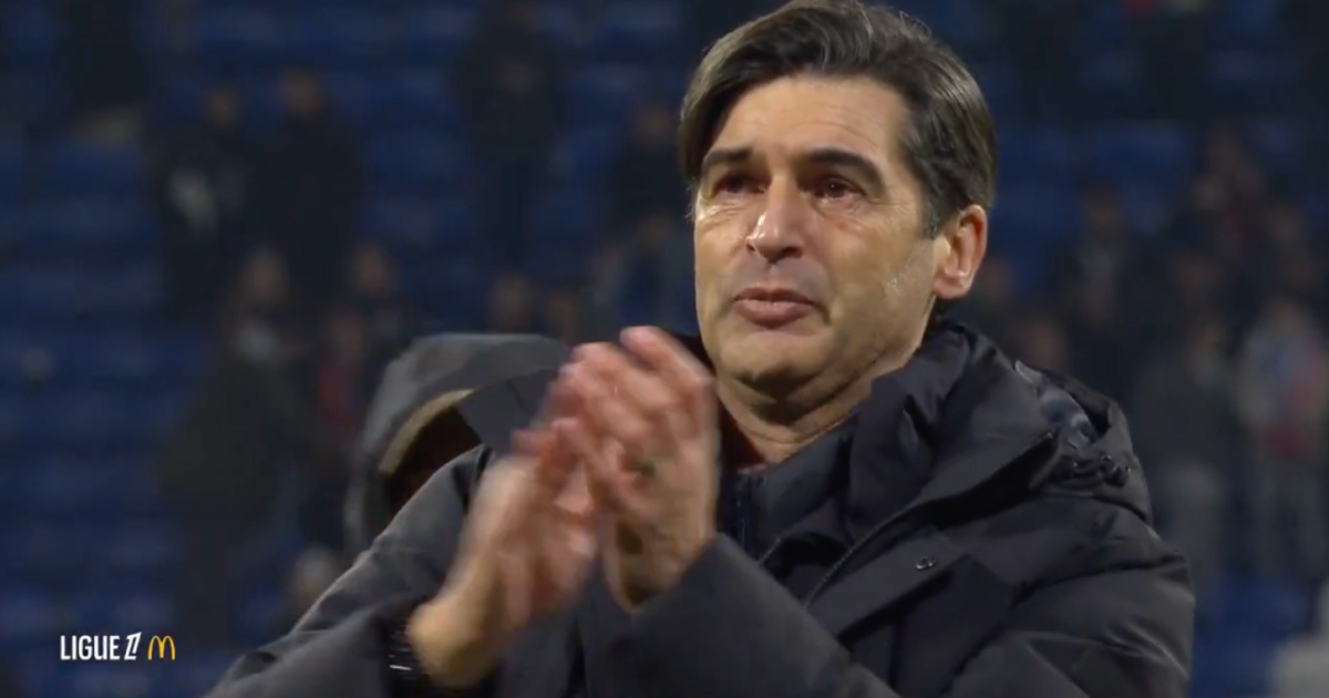 Tribute from fans leaves Paulo Fonseca emotional after Lyon's 13th consecutive victory