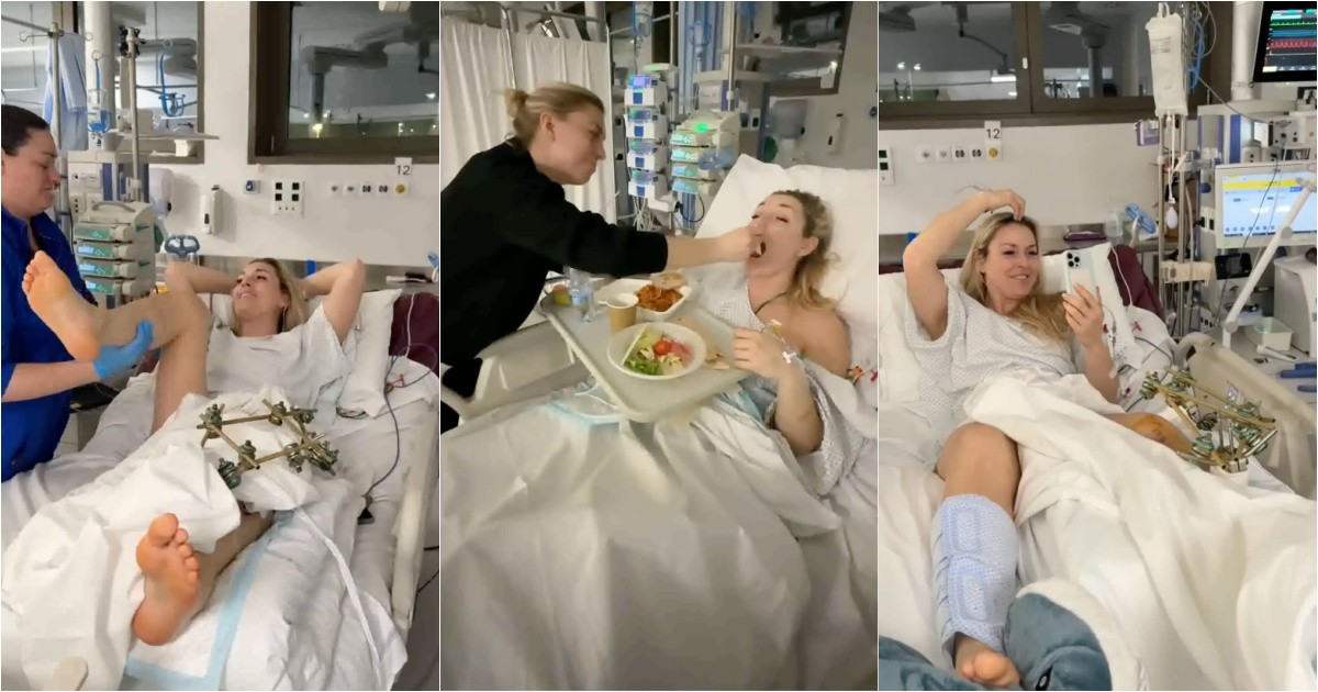 Lindsey Vonn shows images of recovery after fall in Milan-Cortina
