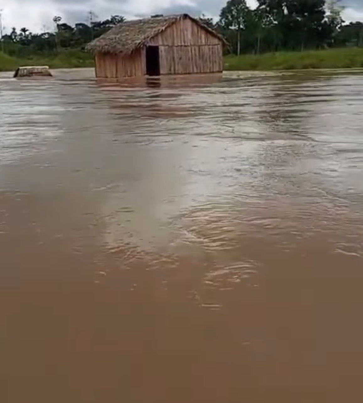 River flood affects dozens of families in a community in the interior of Acre