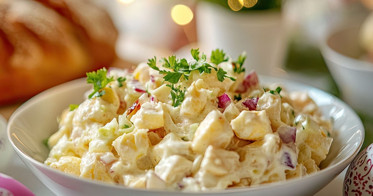 Easter egg and chicken salad. It will be a hit on the holiday table